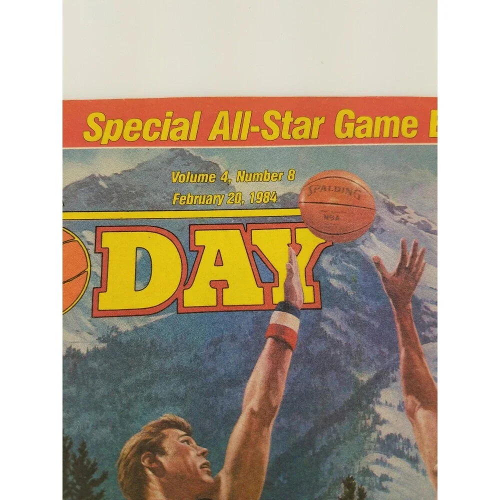 RARE Vtg 1984 NBA Today Newspaper Magazine Basketball ALL STAR GAME Bird Magic